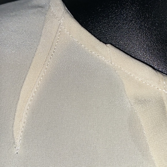 SILK MARISSA WEBB CREAM LONG CHIFFON SLEEVE BLOUSE SZ 8 - Picture 5 of 13